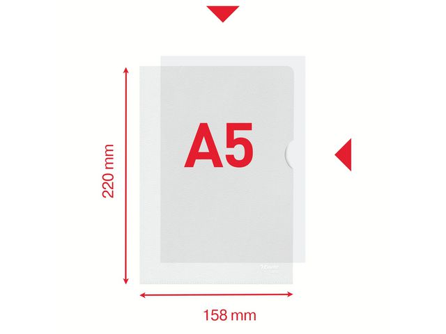 Aktmapp ESSELTE A5 0,115 klar 100/fp